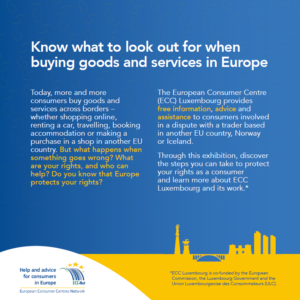 Consumer Rights Exhibition at Luxembourg Train Station