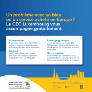 Exposition sur les droits des consommateurs à la Gare de Luxembourg