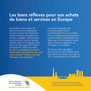 Exposition sur les droits des consommateurs à la Gare de Luxembourg