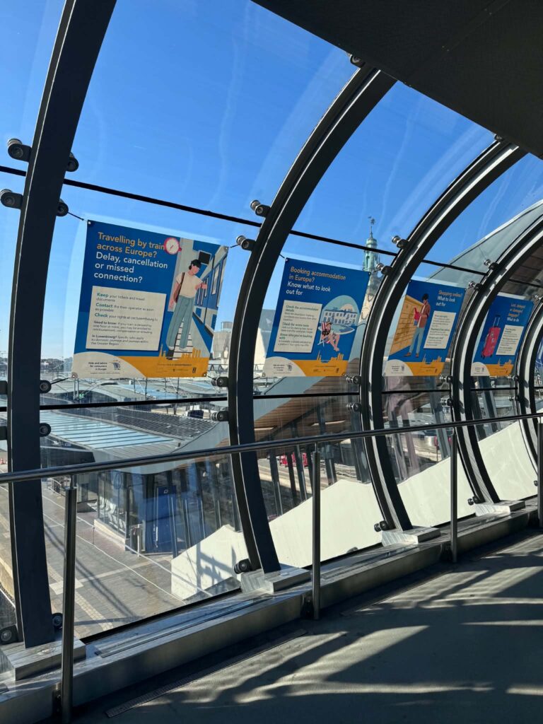 Exposition sur les droits des consommateurs à la Gare de Luxembourg
